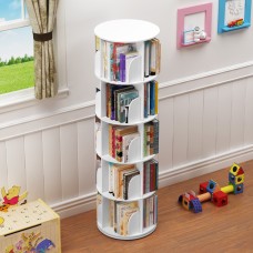 5 Tier 360° Rotating Stackable Shelves Bookshelf Organizer